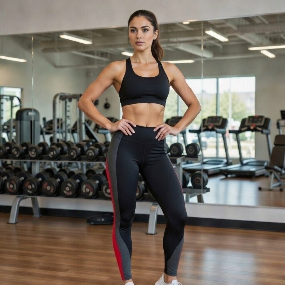 Lululemon‎ Women's Wunder Under Colorblock 7/8 Leggings, Size 8